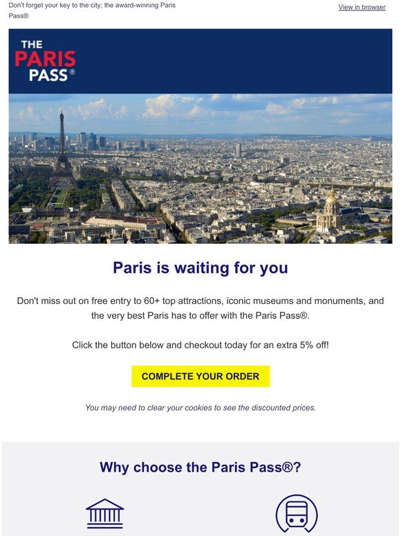 5% Off The Paris Pass