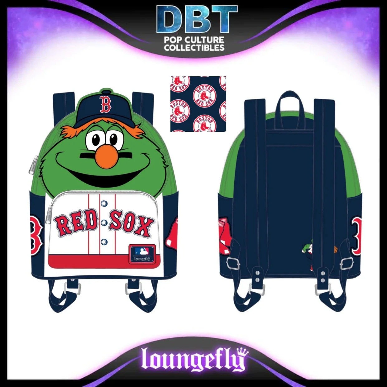 Los Angeles Dodgers Loungefly Baseball Seam Stitch Mini Backpack