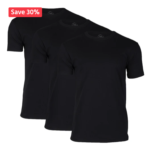 All Black 3 pack