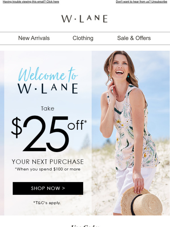 W 2024 lane clothing