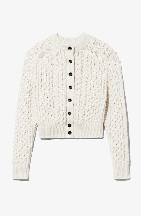 Knitted Cardigan in Cream