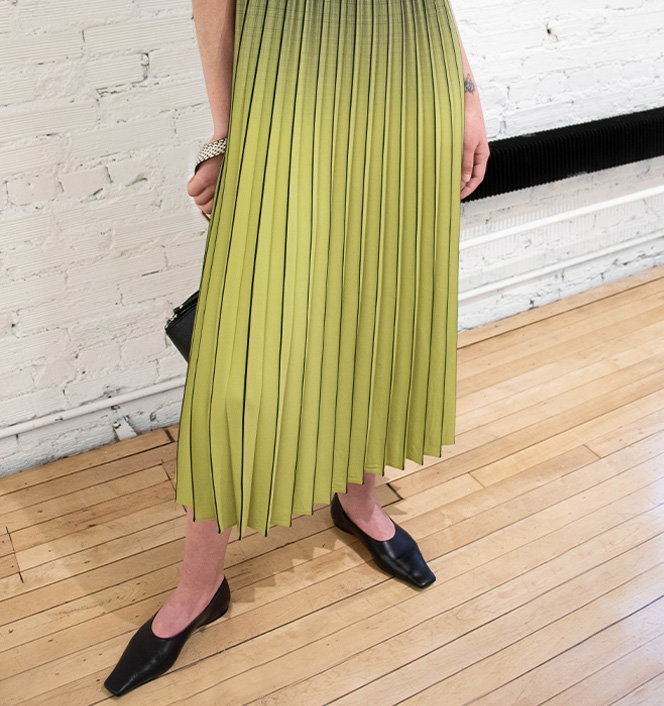 Combre dress in green