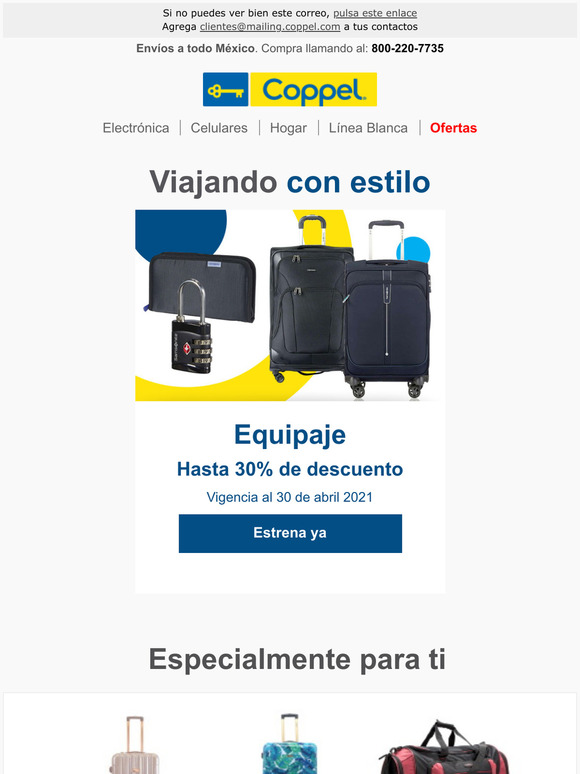 Maletas de viaje online coppel