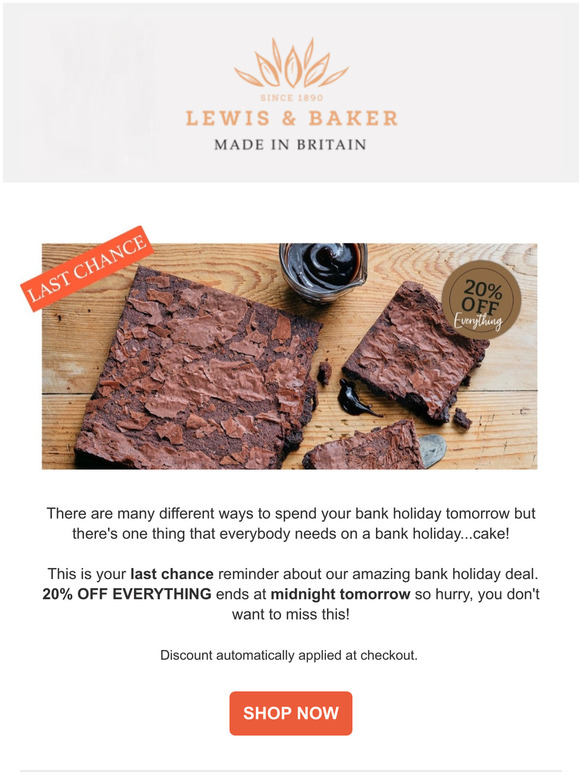 Last chance for Bank Holiday deals!