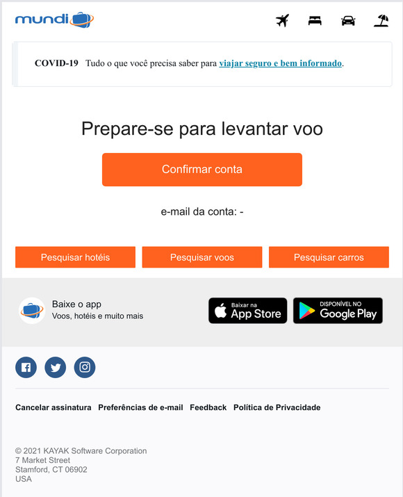 Bem-vindo ao Mundi. Confirme sua conta.