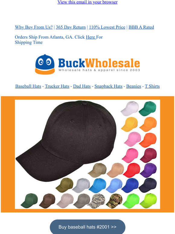 buckwholesale hats