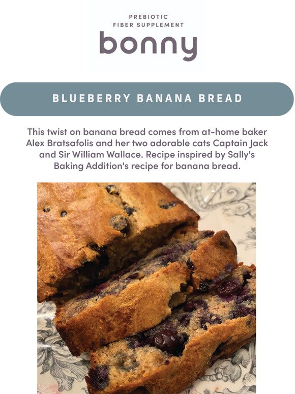 Recipe : Blueberry Banana Bread  
