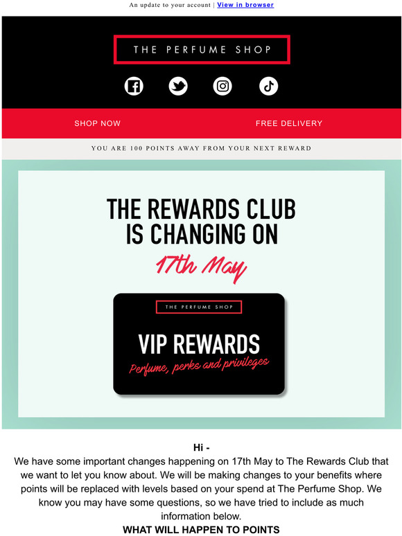 the perfume shop rewards club