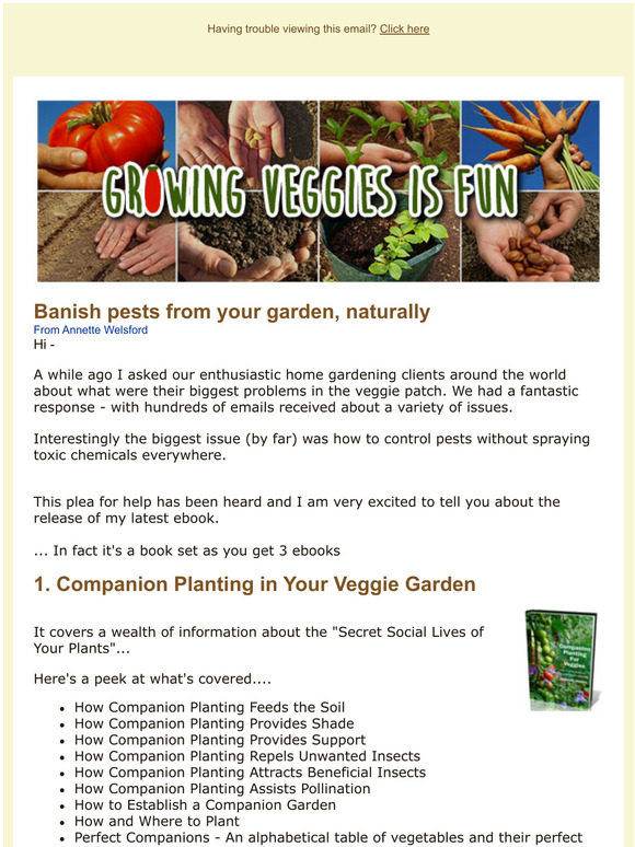 Harmony in your Veggie Patch - without pests or chemicals -