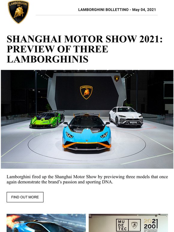Shanghai motor show 2021: preview of three lamborghinis