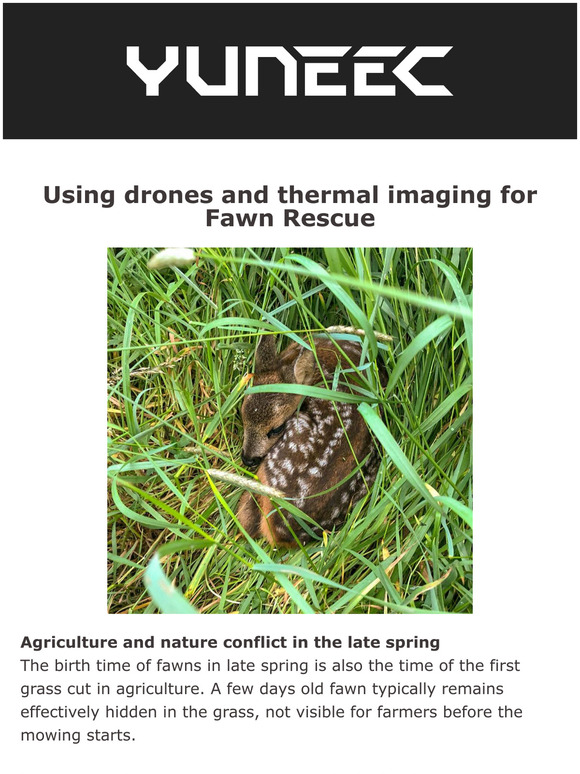 Why are drones essential tools for fawn rescue?