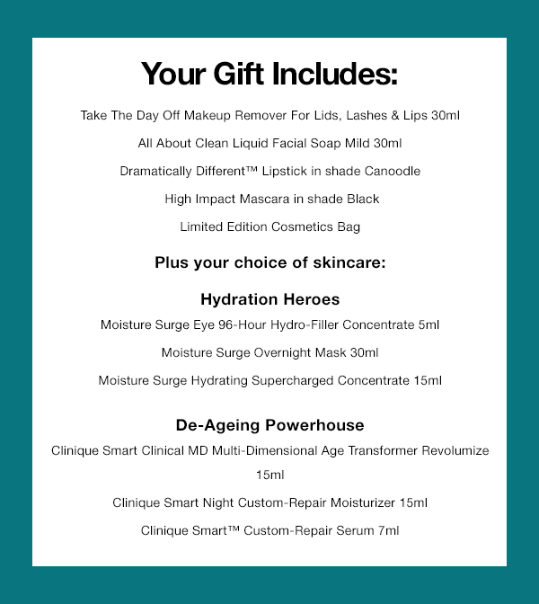 your gift includes...