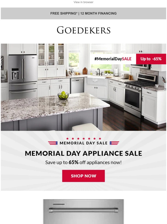 Memorial Day Appliance & Furniture Sale!