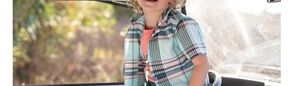 Plaid Camp Shirt - Surf Plaid
