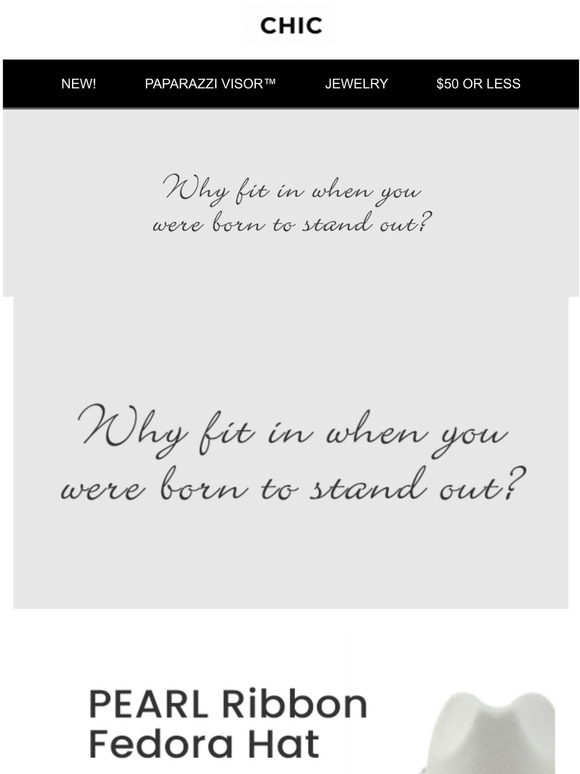 Why fit in....