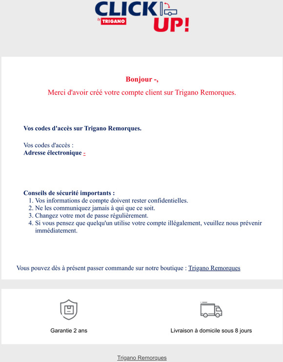 [Trigano Remorques] Bienvenue !