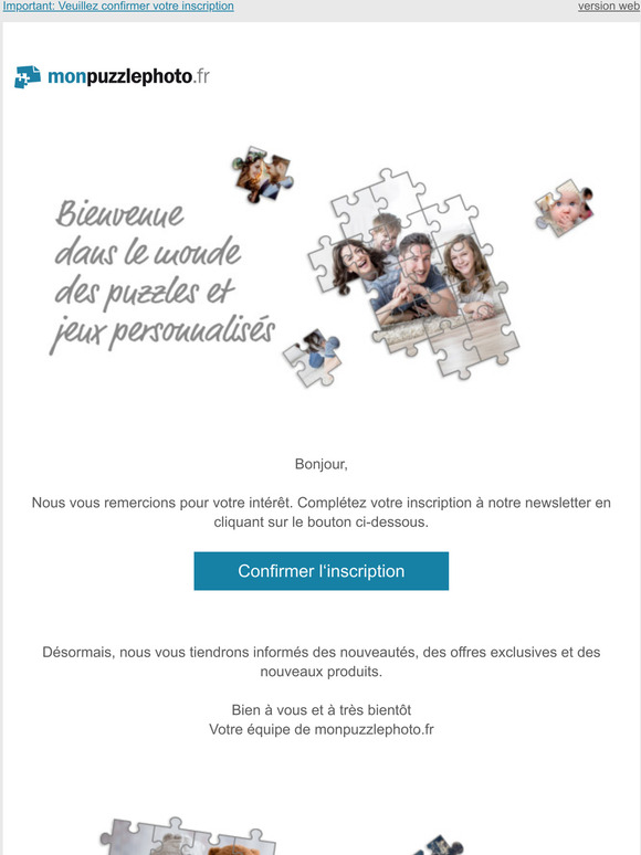 Bienvenue chez monpuzzlephoto.fr Newsletter
