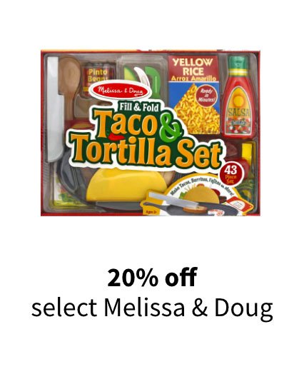 20% off select Melissa & Doug