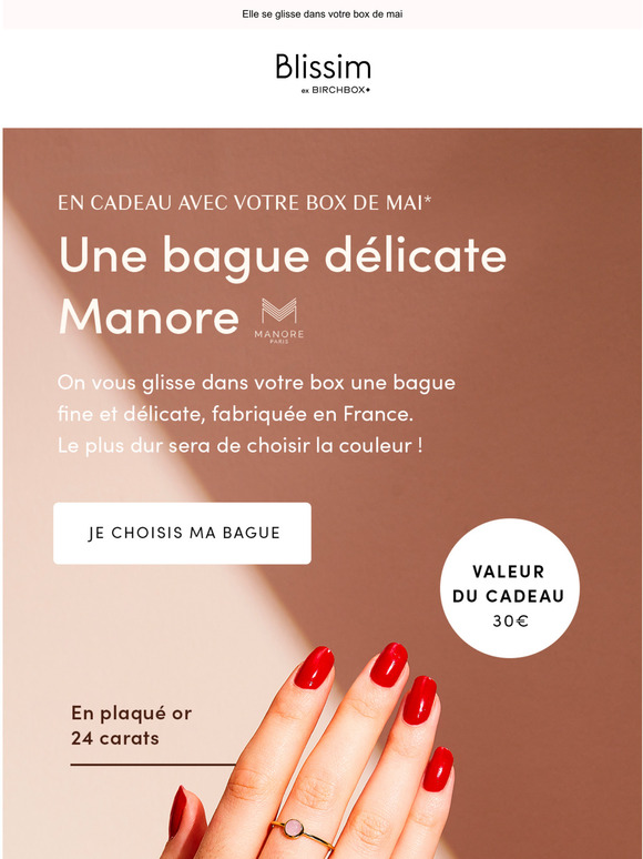 En cadeau, une jolie bague au choix