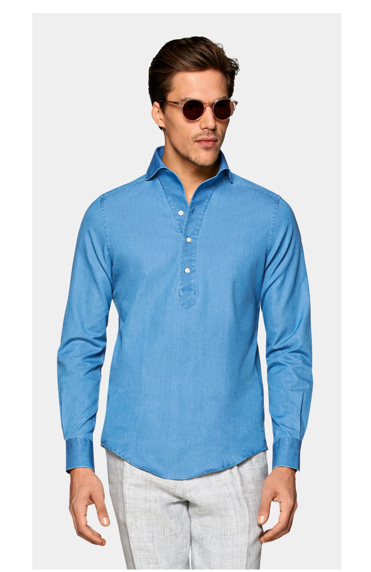 The Blue Slim Fit Popover