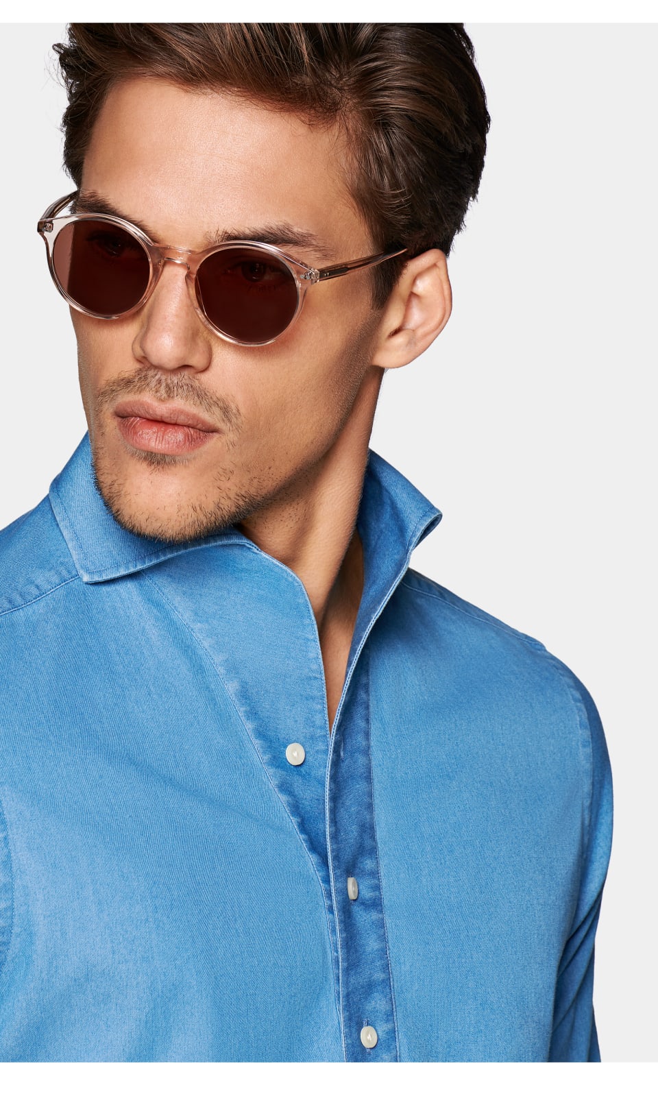 The Blue Slim Fit Popover