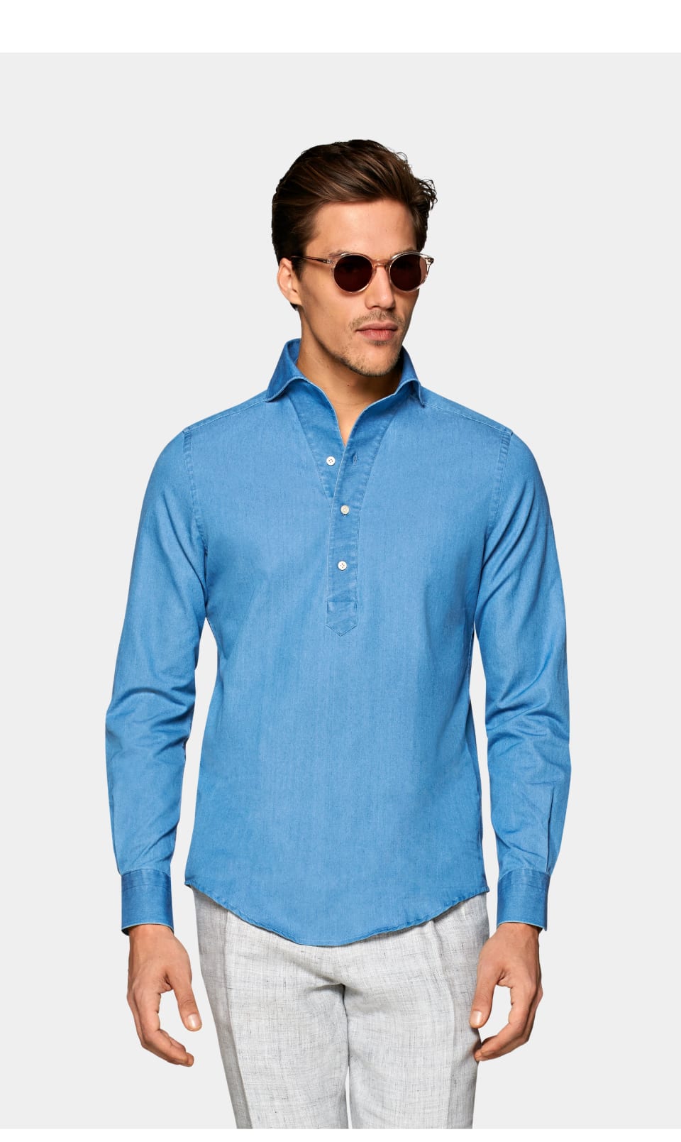 The Blue Slim Fit Popover