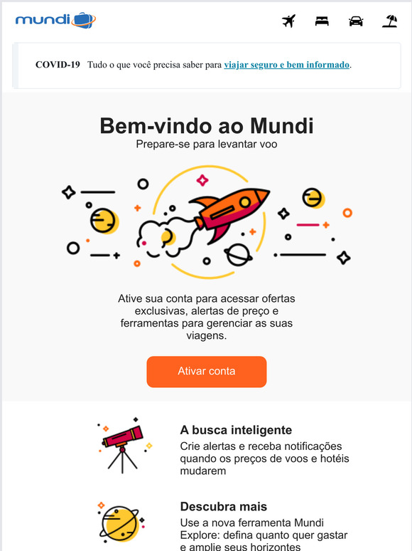 Bem-vindo ao Mundi. Confirme sua conta.