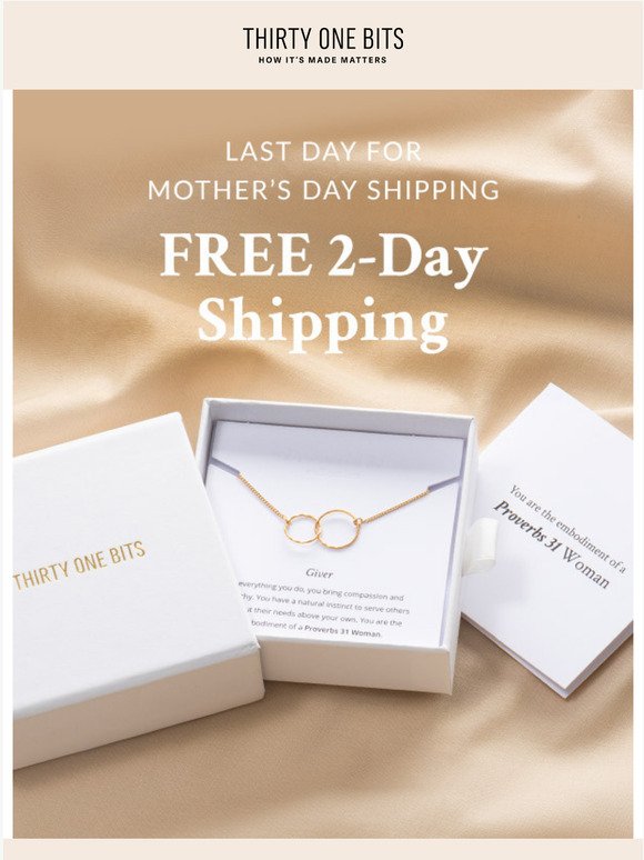 FREE Upgrade: 2-Day Shipping! Last Chance For Last-Minute Gifts