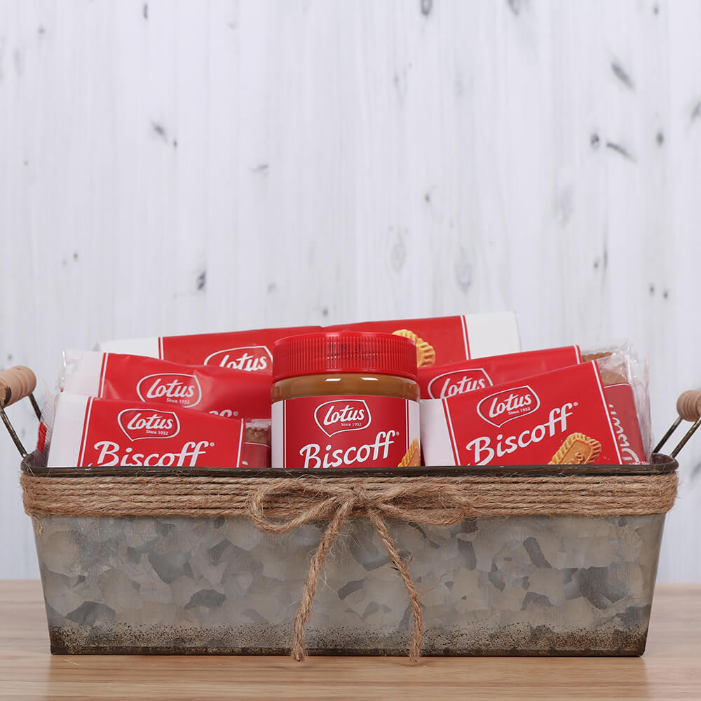 Galvanized Tin Gift Basket 