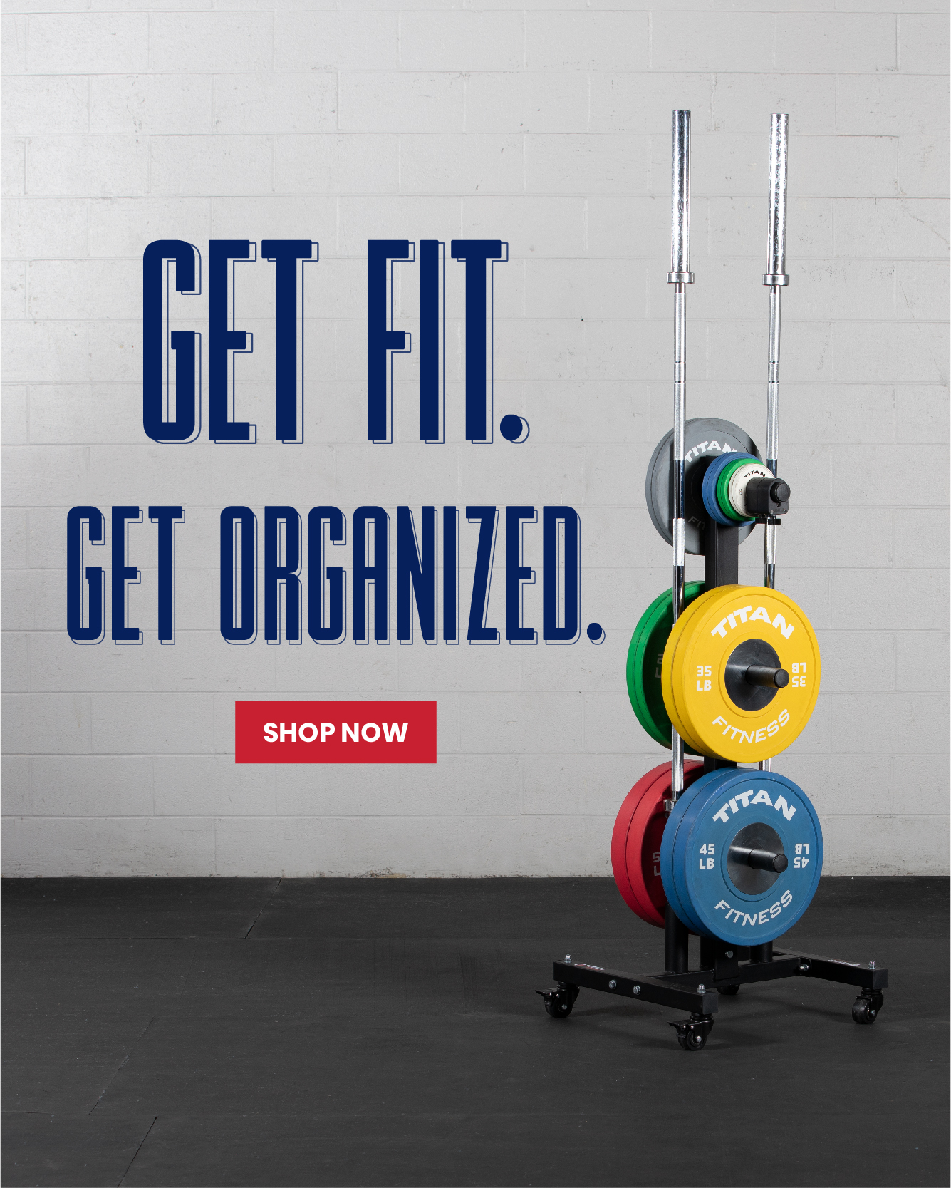 titan fitness portable plate & barbell storage tree