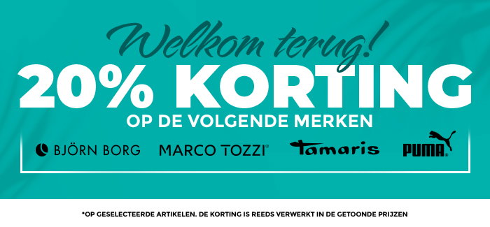 Durlinger: Merkenkorting: 20% korting op Marco Tozzi, Tamaris, Bjrn Borg en  Puma! | Milled