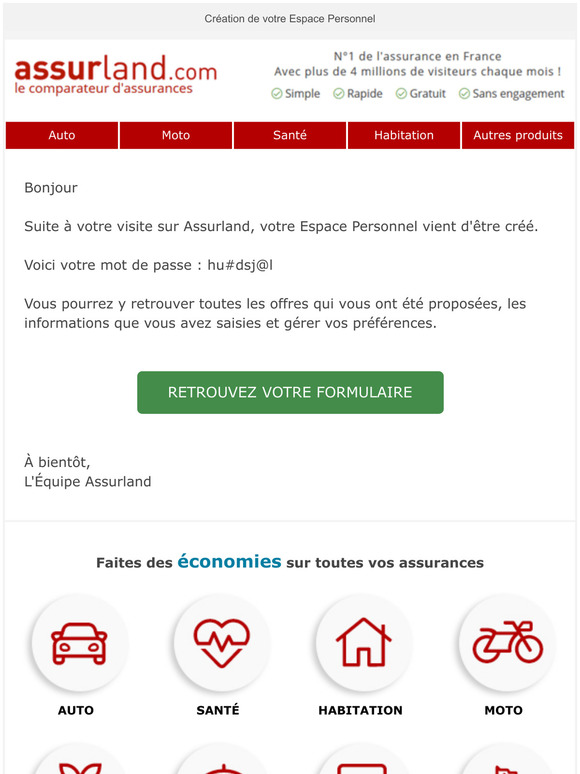 Cration de votre Espace Personnel