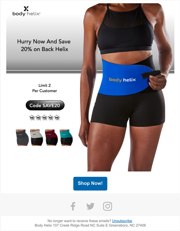 Your Back will Thank You  20% Off Adjustable Back Helix!