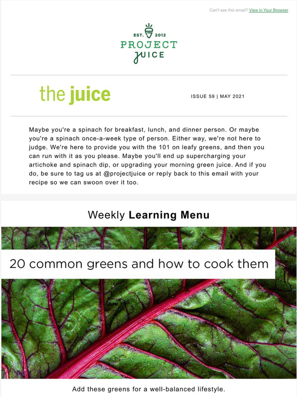 More greens, please.