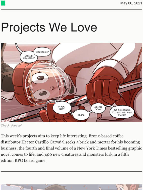 Projects We Love: Coffee, comics, creatures
