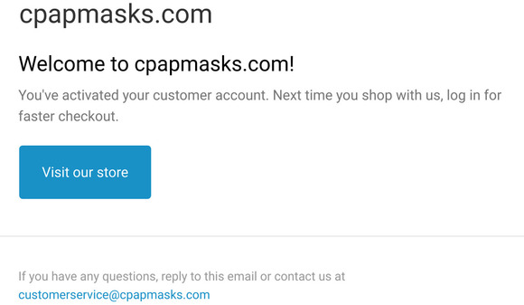 Customer account confirmation