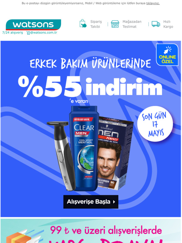 En Popler Erkek Bakm rnleri %55e Varan ndirimde!