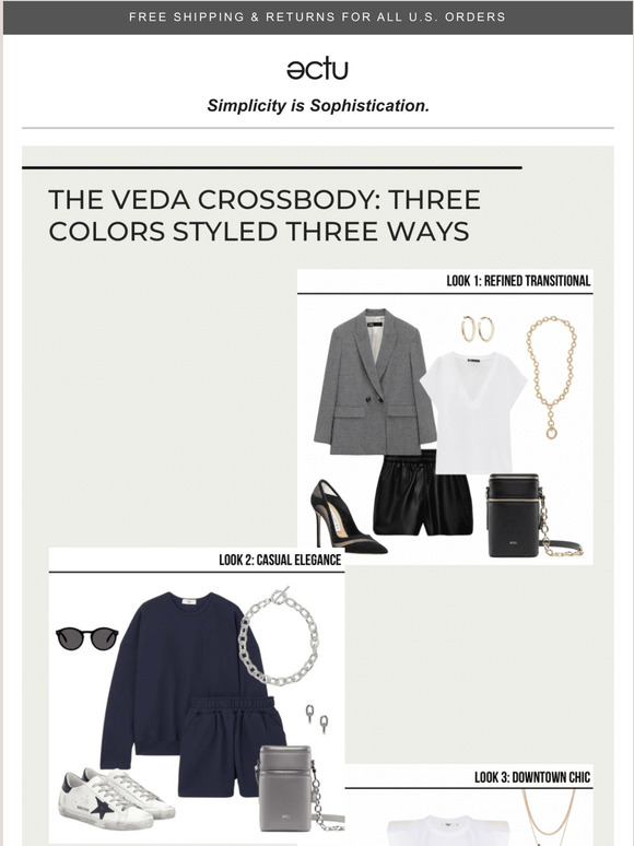 Our Veda Crossbody: 3 Colors Styled 3 Ways