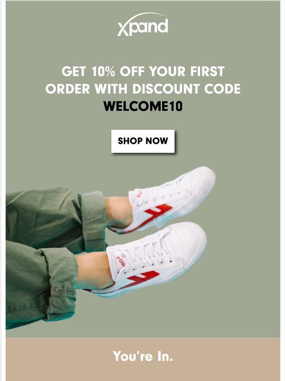 Welcome! Here's 10% off your first order 
