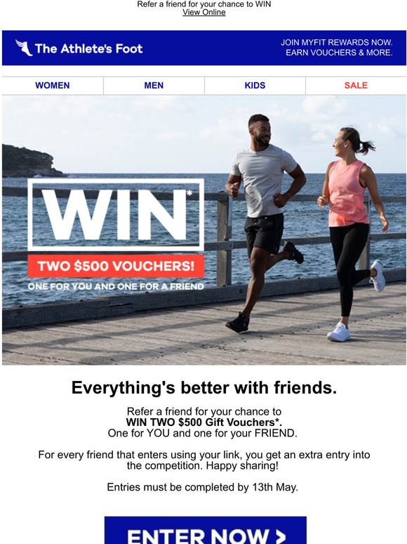 Win TWO $500 Gift Vouchers*