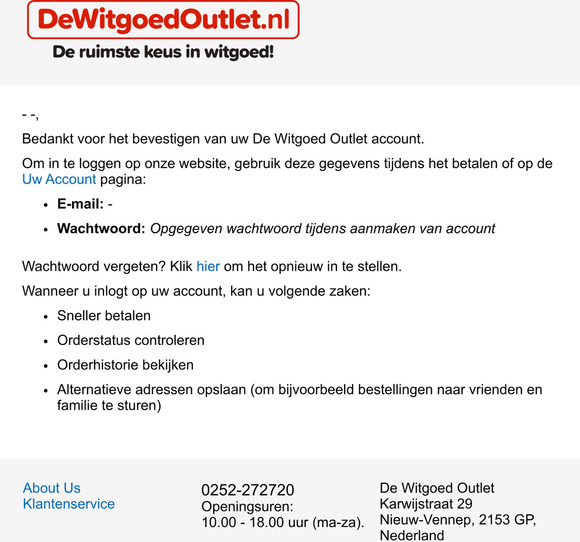 Welkom bij De Witgoed Outlet
