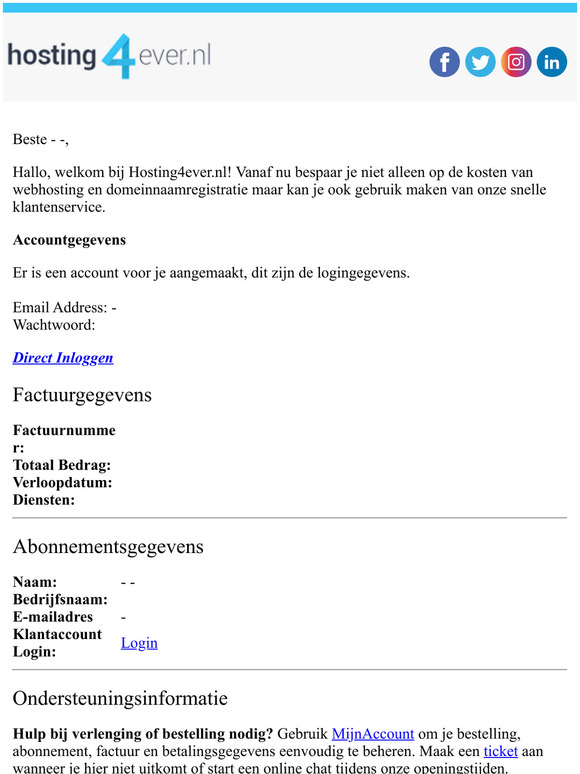 Welkom bij Hosting4ever.nl
