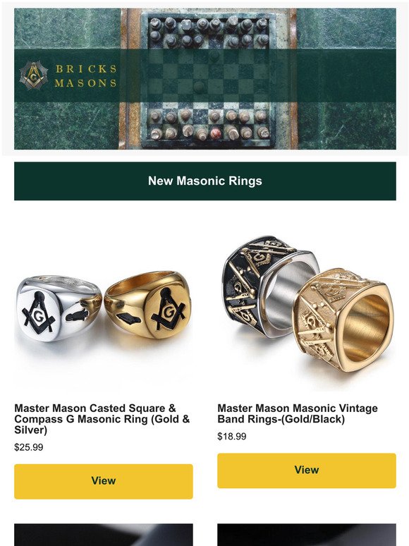 T79 Past Master Stainless Steel Ring Mason Freemason Masonic Rocker Sun Masonry 