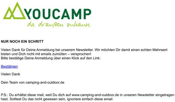 Bitte besttige Deine Newsletter-Anmeldung