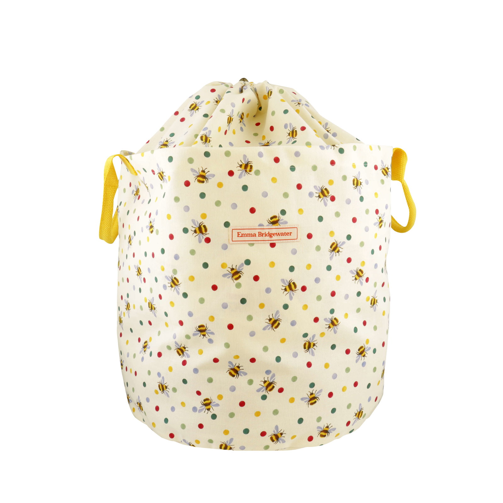 Bumblebee & Small Polka Dot Medium Drawstring Laundry Bag