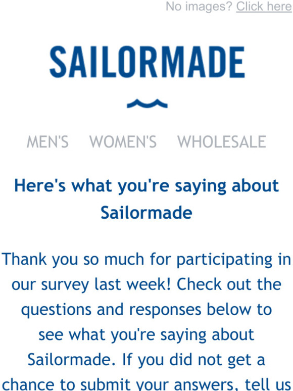 The results are in! This is what you said...