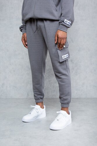 Helio Cargo Waffel Texture Pocket Jogger's - Grey