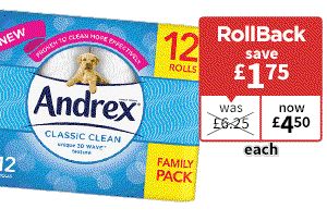 Andrex, Bold, Fairy on RollBack