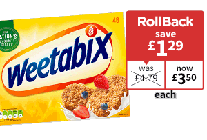 Weetabix, Shreddies & Tetley on RollBack