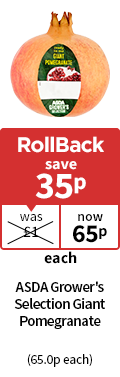 ASDA Pomegranate RollBack 65p